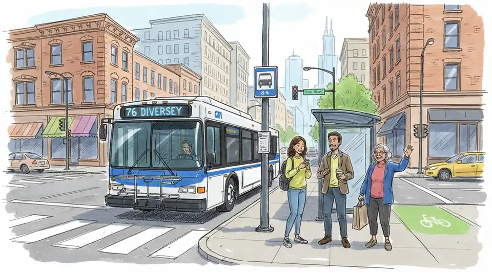 CTA Route 76 Stop Shifts at Diversey-Halsted