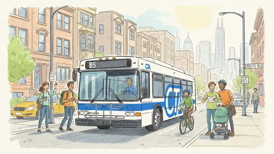 CTA Route 85 Detours Around Street Blockage