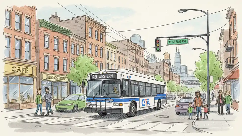 CTA Reroutes #49 Western Buses Around Blockage