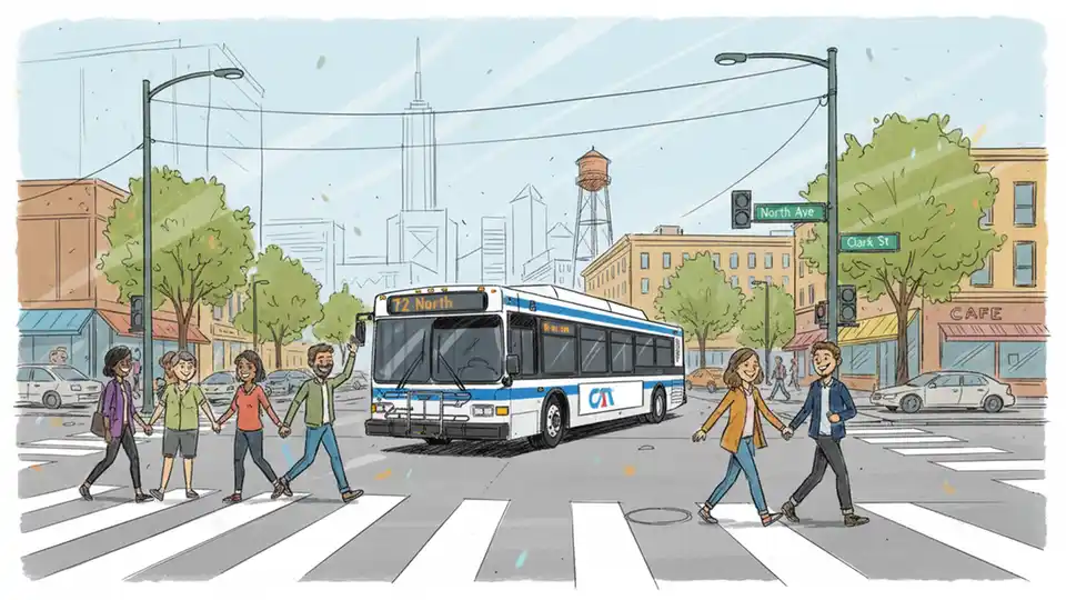 CTA Route 72 Adjusts for Pedestrian Crowds