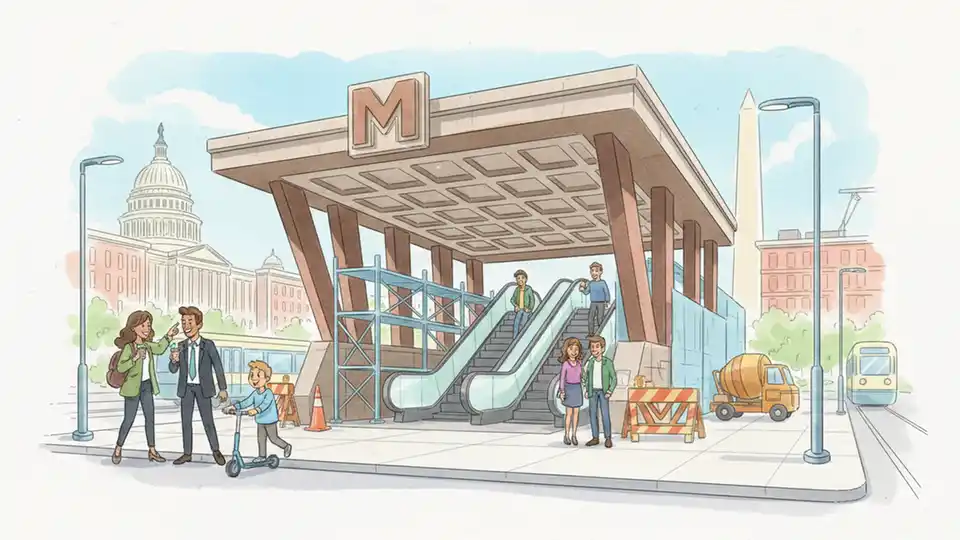 Metro Adds Weather Canopy at Tenleytown Station