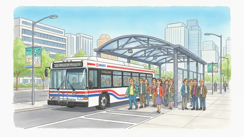Arlington Bus Stop Shifts for Construction Work