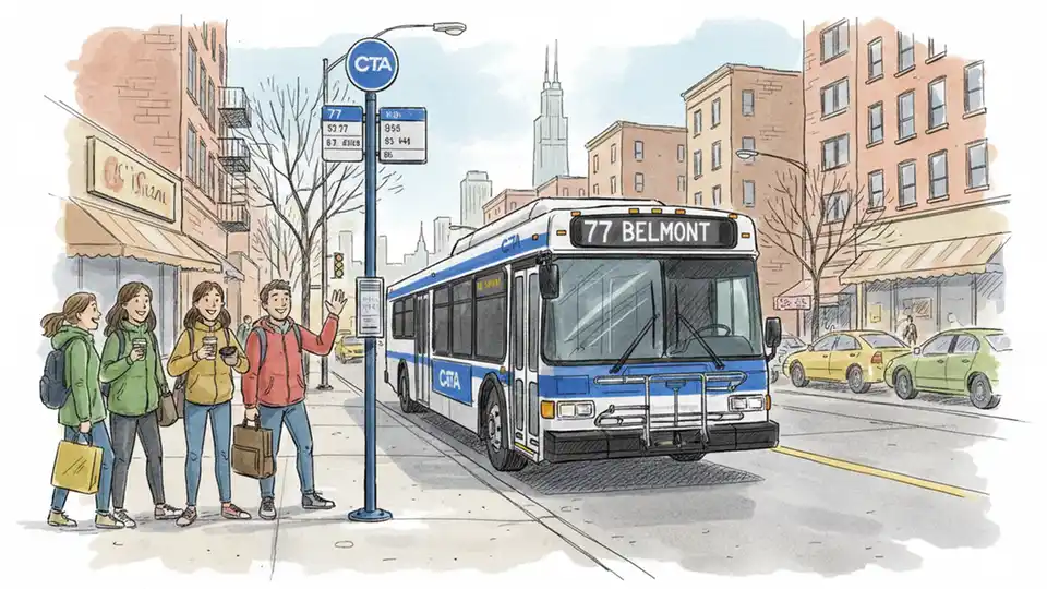 CTA Reroutes #77 Belmont Buses Around Blockage