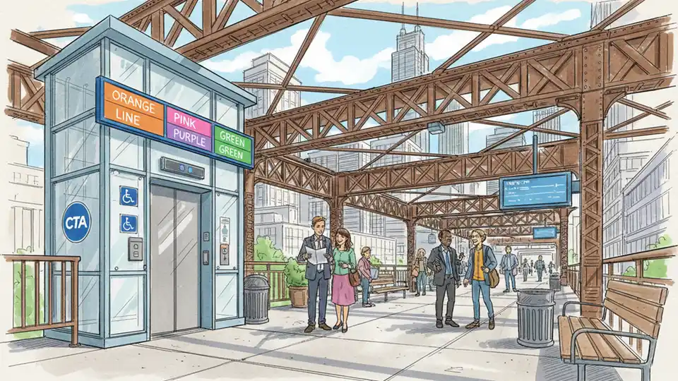CTA Assesses Elevator Repair at Washington/Wabash