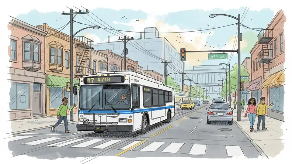 CTA Route 47 Adjusts for Street Blockage