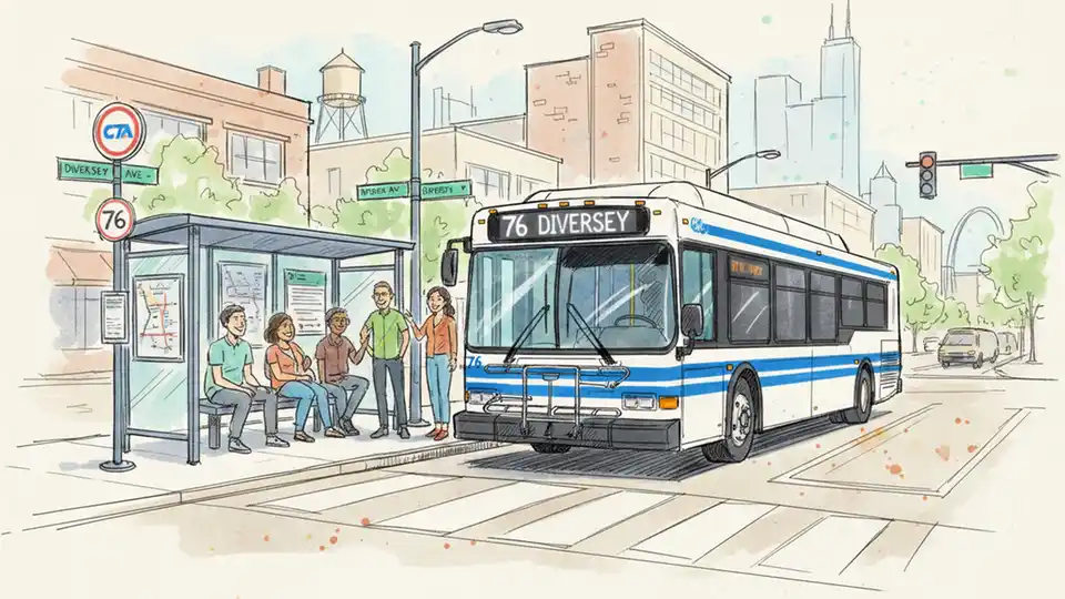 Chicago CTA Adjusts Route 76 Stop at Diversey-Halsted