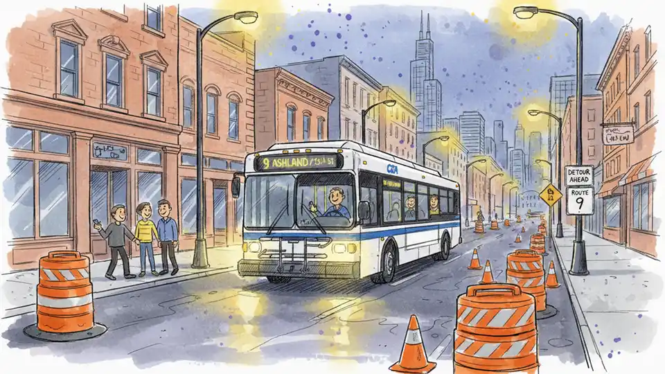 CTA Adjusts Ashland Buses for Overnight Work