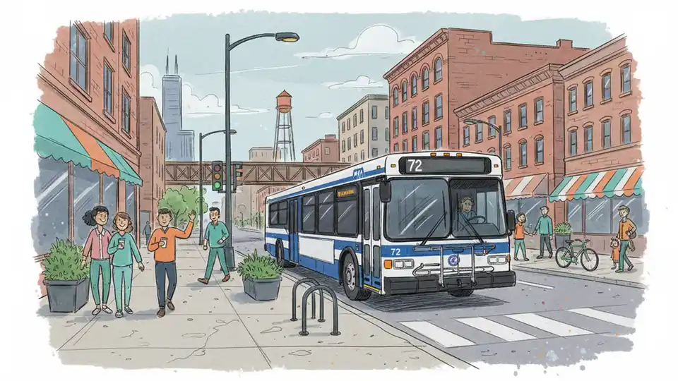 CTA Route 72 Adjusts to Pedestrian Congestion