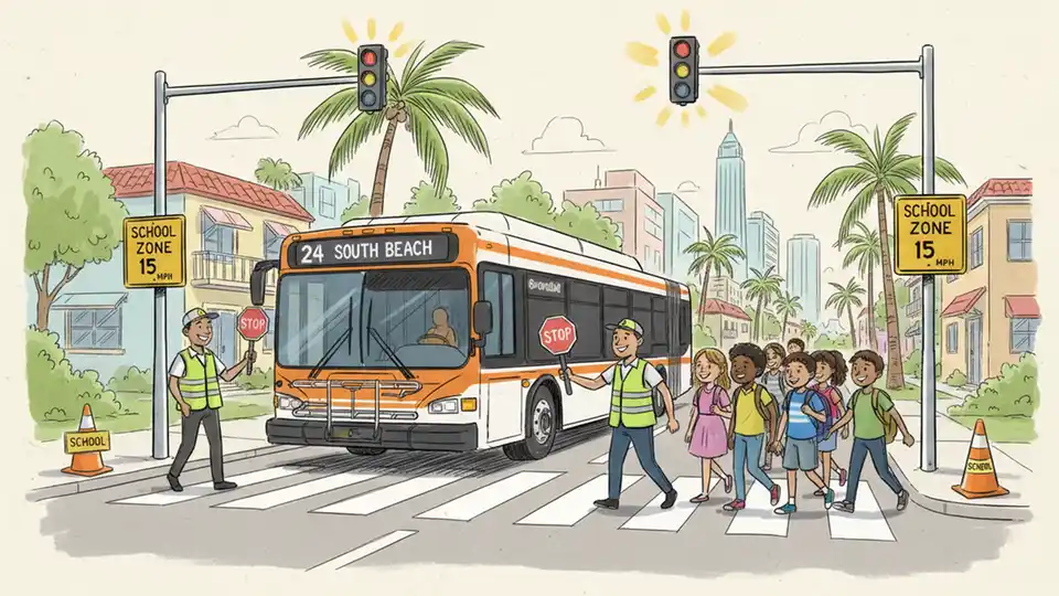 Route 2 Stop Adjusts for School Zone Safety