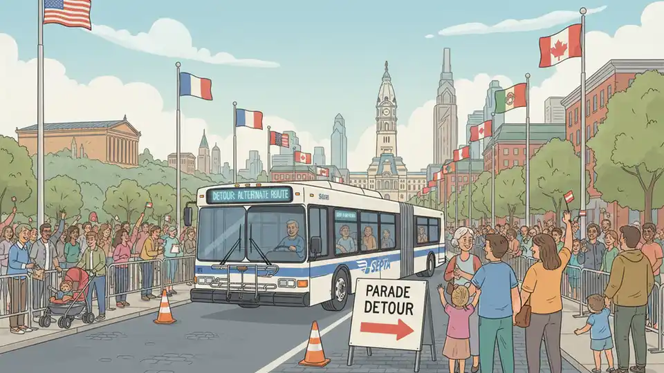 SEPTA Reroutes 8 Lines for Greek Parade