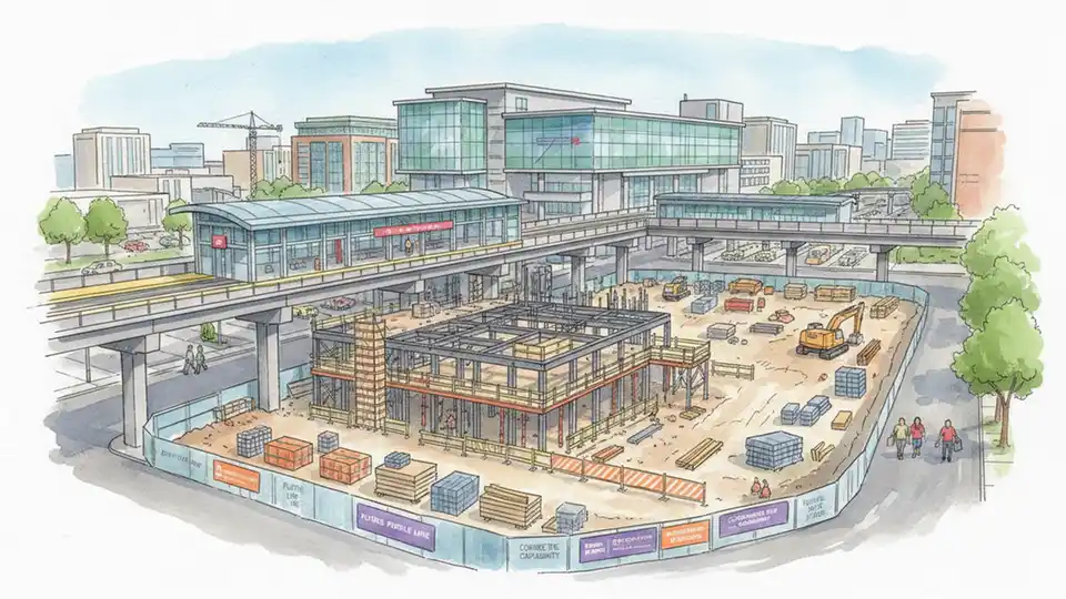 Purple Line Builds Hub Connecting Three Transit Modes