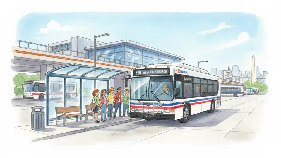 WMATA F20 Detours for Falls Church Construction