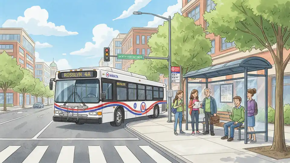 Arlington Bus Stop Shifts for Construction Work