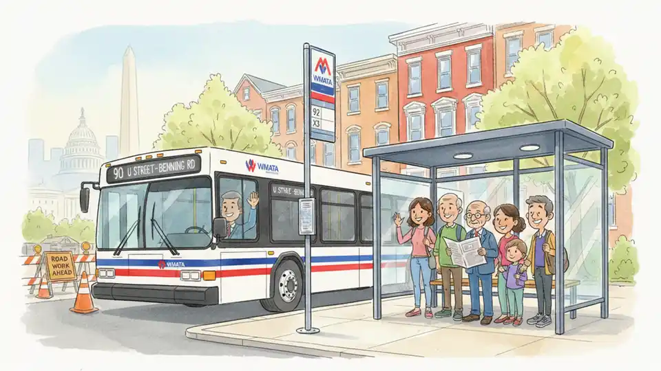 WMATA Adjusts Route C41 Stops for Construction