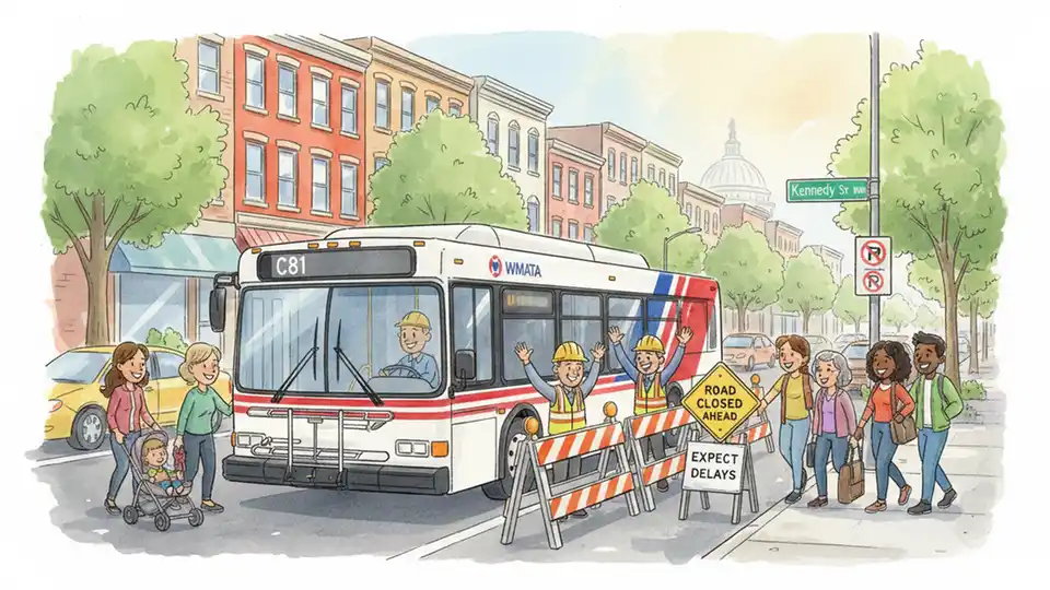 DC C81 Stops Shift for Kennedy St Work