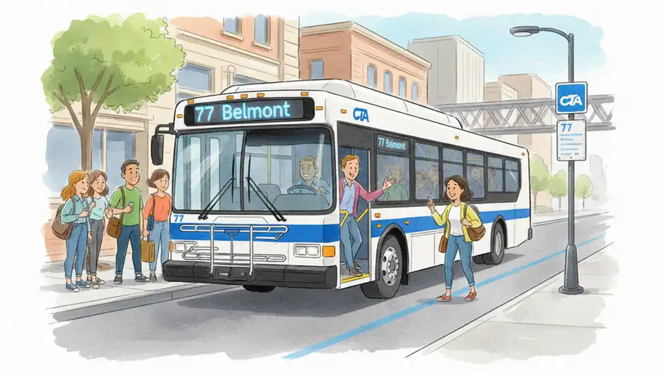 CTA Reroutes #77 Belmont Buses Around Blockage
