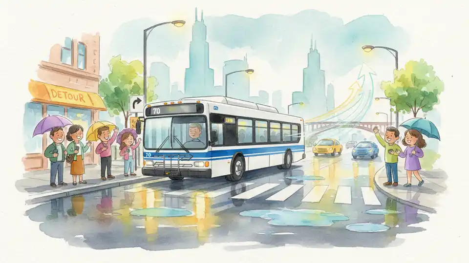 CTA Route 70 Reroutes Around Division Flooding