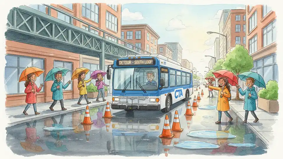 CTA Route 8 Adapts to Flooding Near 16th Street