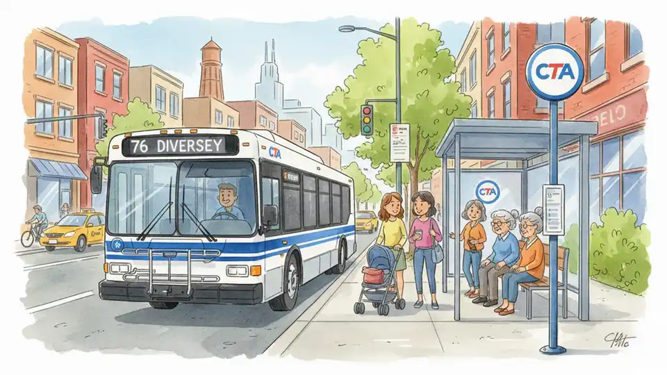 CTA Relocates Stop on 76 Diversey Route