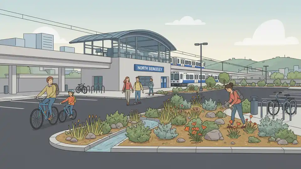 BART Rain Gardens Filter Bay Runoff at Stations