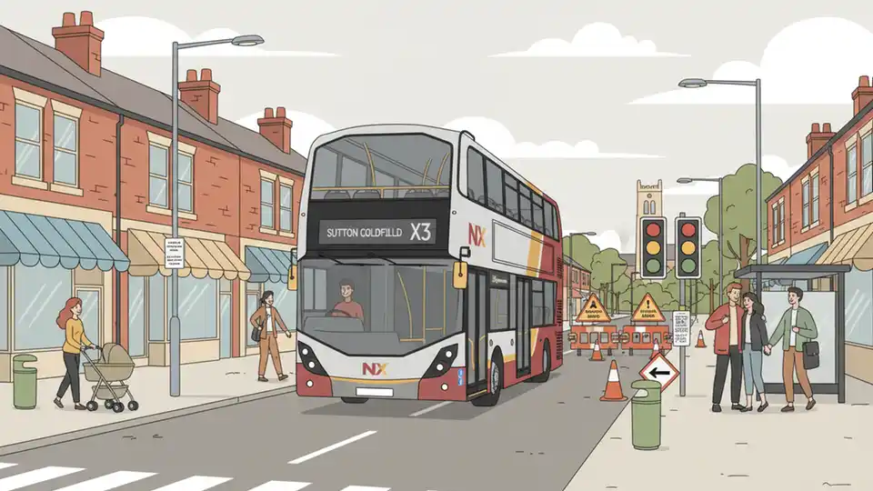 West Midlands Buses Reroute for Road Repairs
