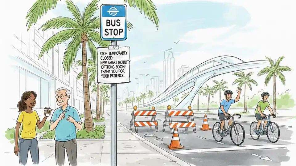 Miami A1A Stop Closes for Construction Safety