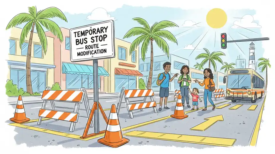 Miami Bus Stops Shift for Construction Work