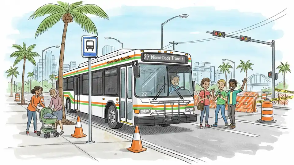 Route 18 Stop Relocated During Construction Work