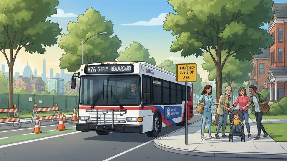WMATA Adjusts Route A76 Stop for Construction