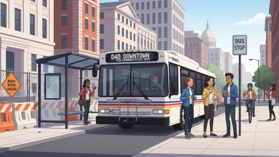 WMATA Adjusts D40 Stop Access During Construction