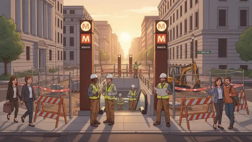 Metro Adds Stairway at Judiciary Square Station