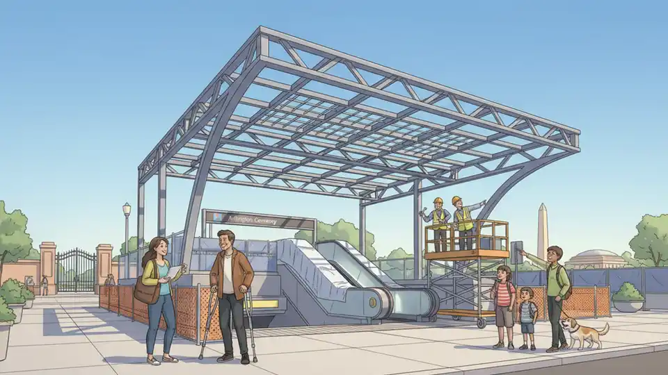 Metro Adds Weather Protection at Arlington Cemetery