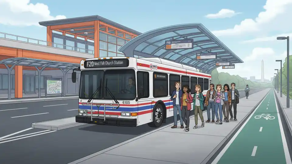 F20 Bus Detours Around Falls Church Construction