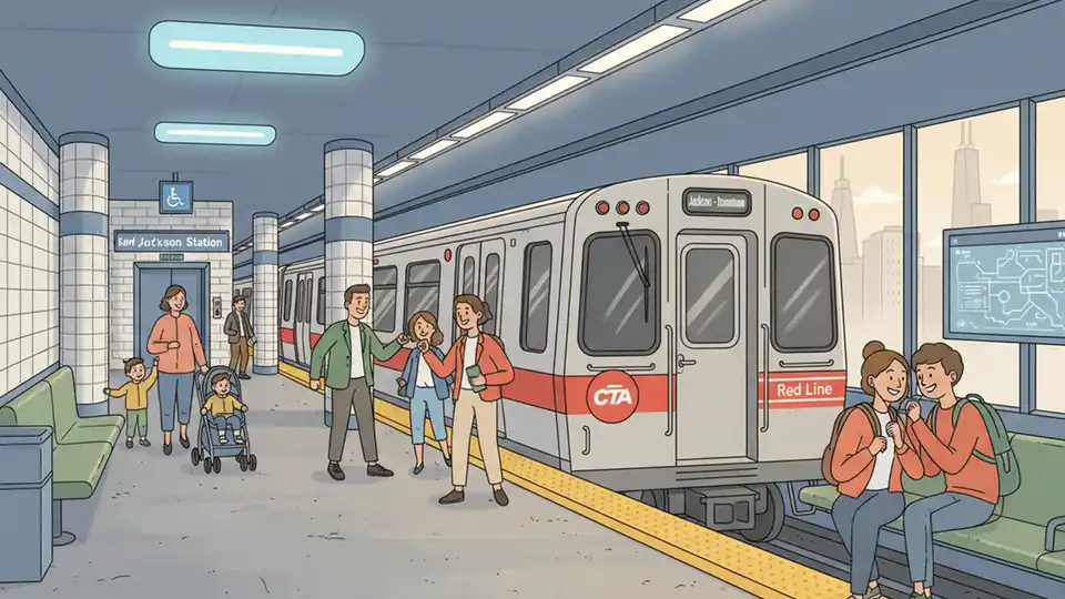 CTA Red Line Jackson Elevator Repair Underway
