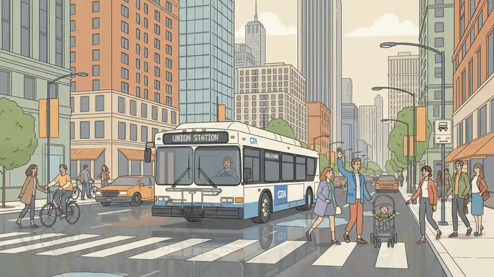 CTA Reroutes #6 Bus Around Downtown Flooding