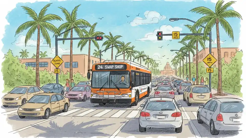 Miami Route 2 Stop Adjusts for School Traffic