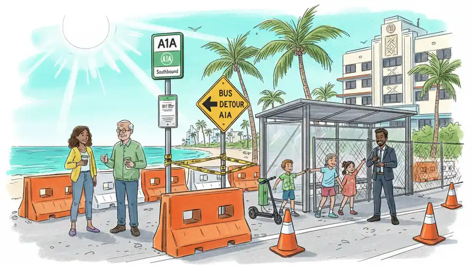 A1A Stop Closed for Construction Work