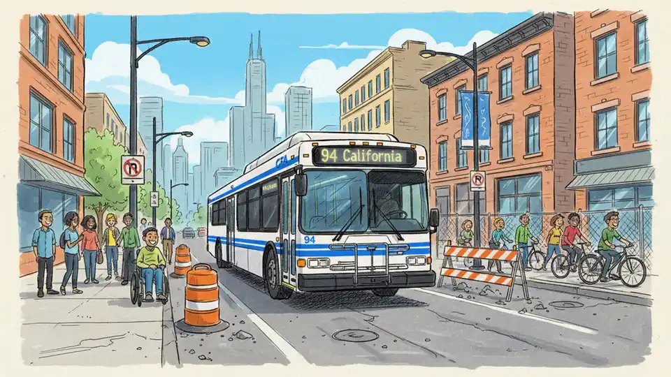 CTA Route 94 Reroutes Around Construction Zone