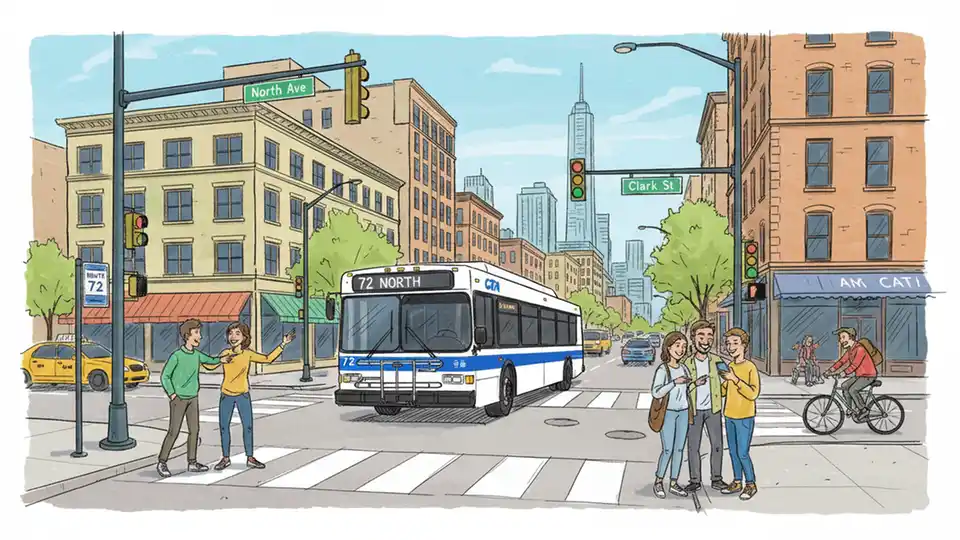 Chicago Route 72 Adjusts to Pedestrian Surge