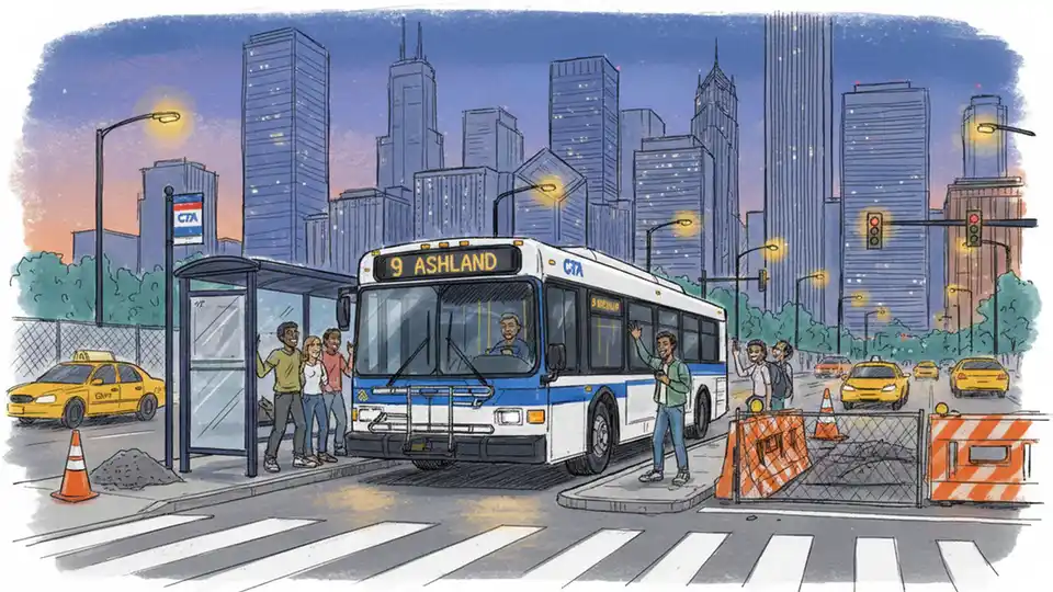 CTA Reroutes Ashland Buses Around Construction Zone