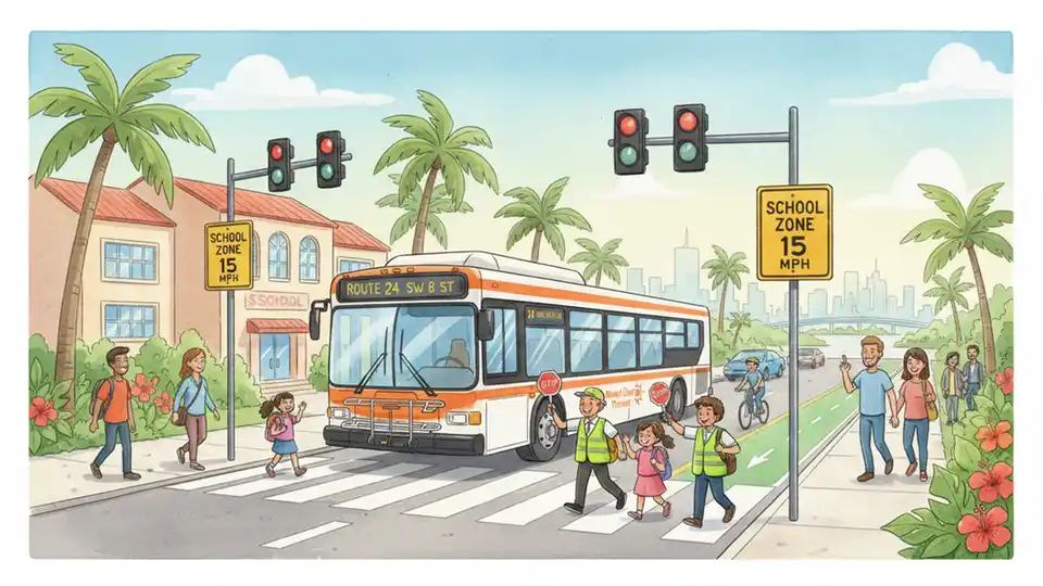 Route 2 Stop Adjusts for School Zone Safety