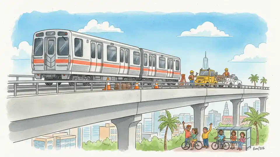 Miami Metrorail Single-Tracks for Safety Upgrades
