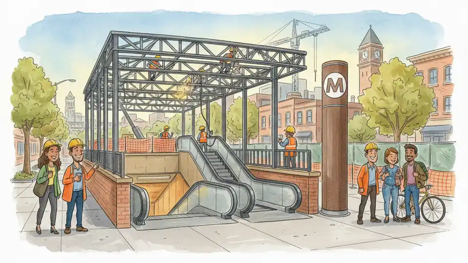 Metro Adds Weather Canopy at Tenleytown Station