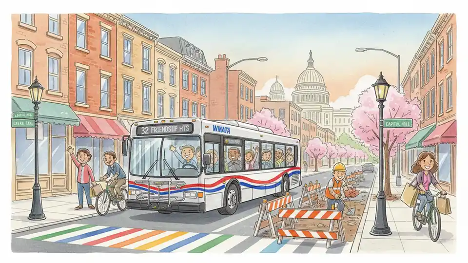WMATA Reroutes Buses Around Pennsylvania Ave Work