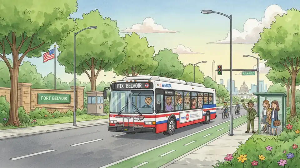 WMATA F1X Adjusts Route for Fort Belvoir Work