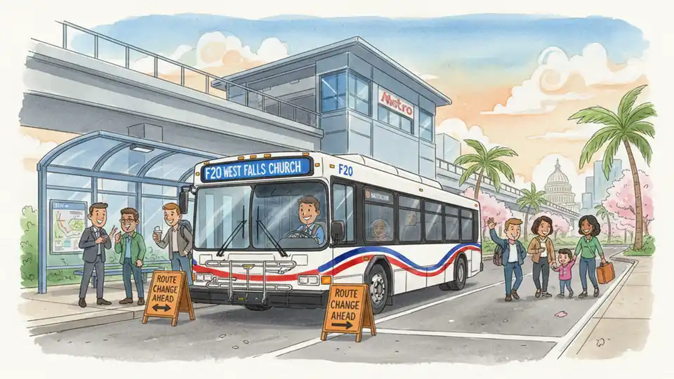 F20 Bus Detours Around Falls Church Construction