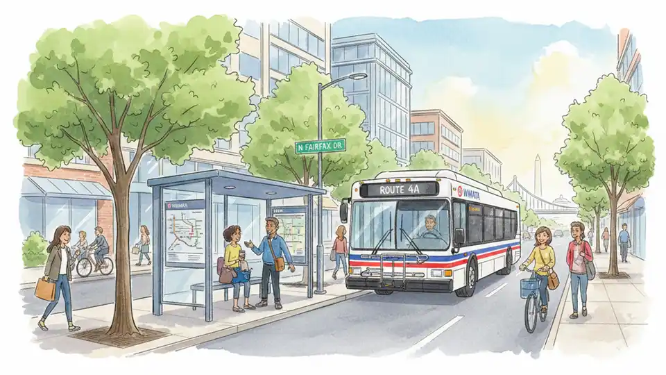 Arlington Bus Stop Shifts for Construction Work