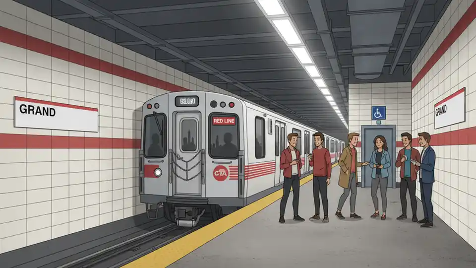 CTA Red Line Elevator Repair Underway at Grand