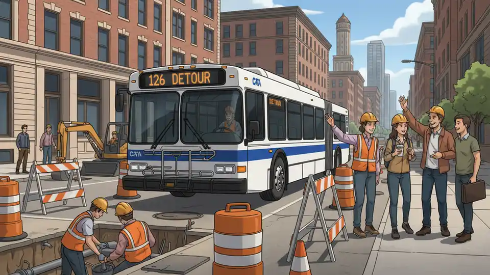 CTA Bus 126 Reroutes for Utility Work