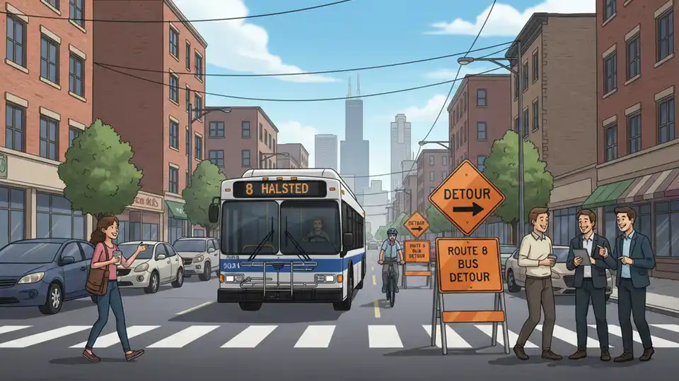 CTA Reroutes Route 8 Amid Flooding